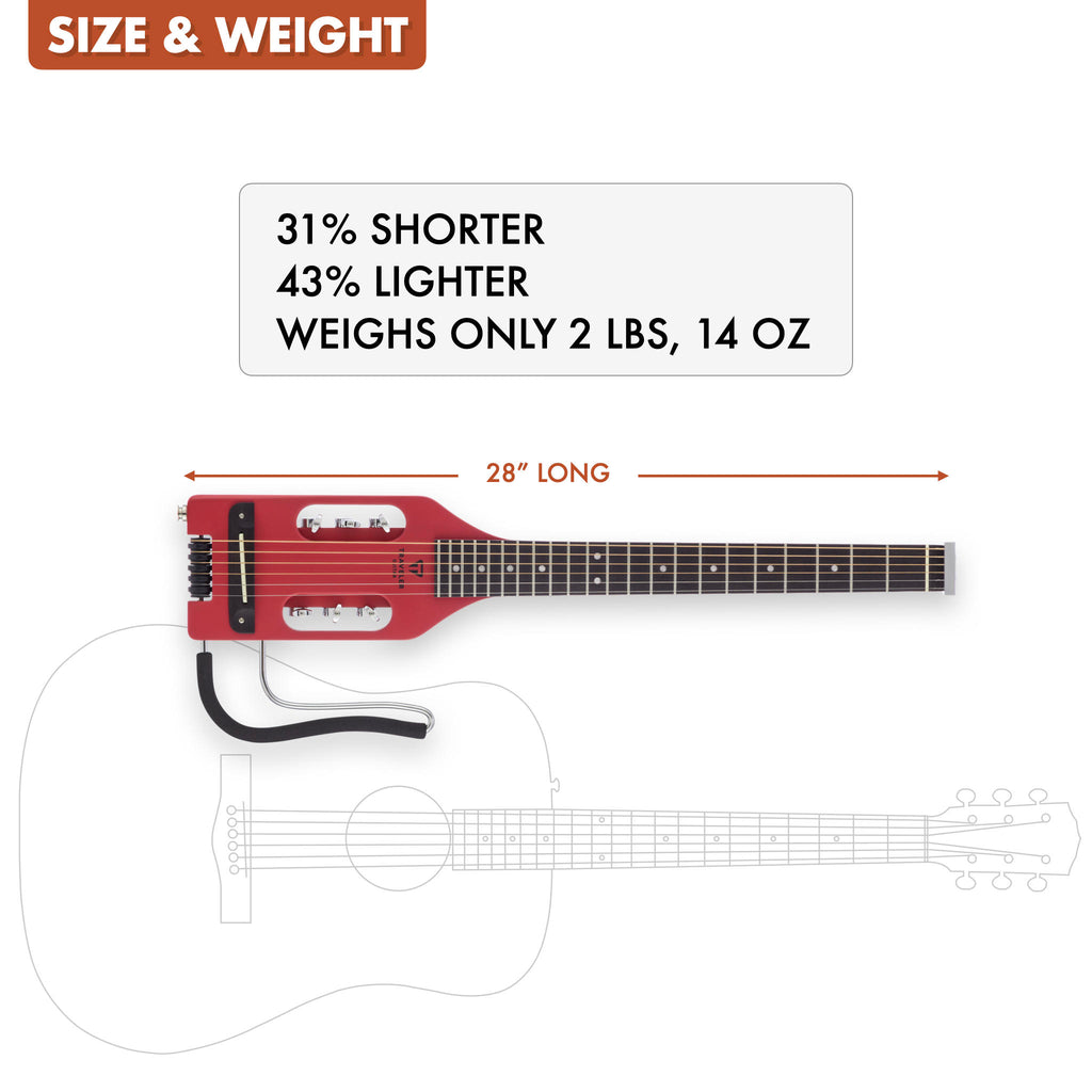 B-Stock Ultra-Light Acoustic (Vintage Red)-Traveler Guitar®