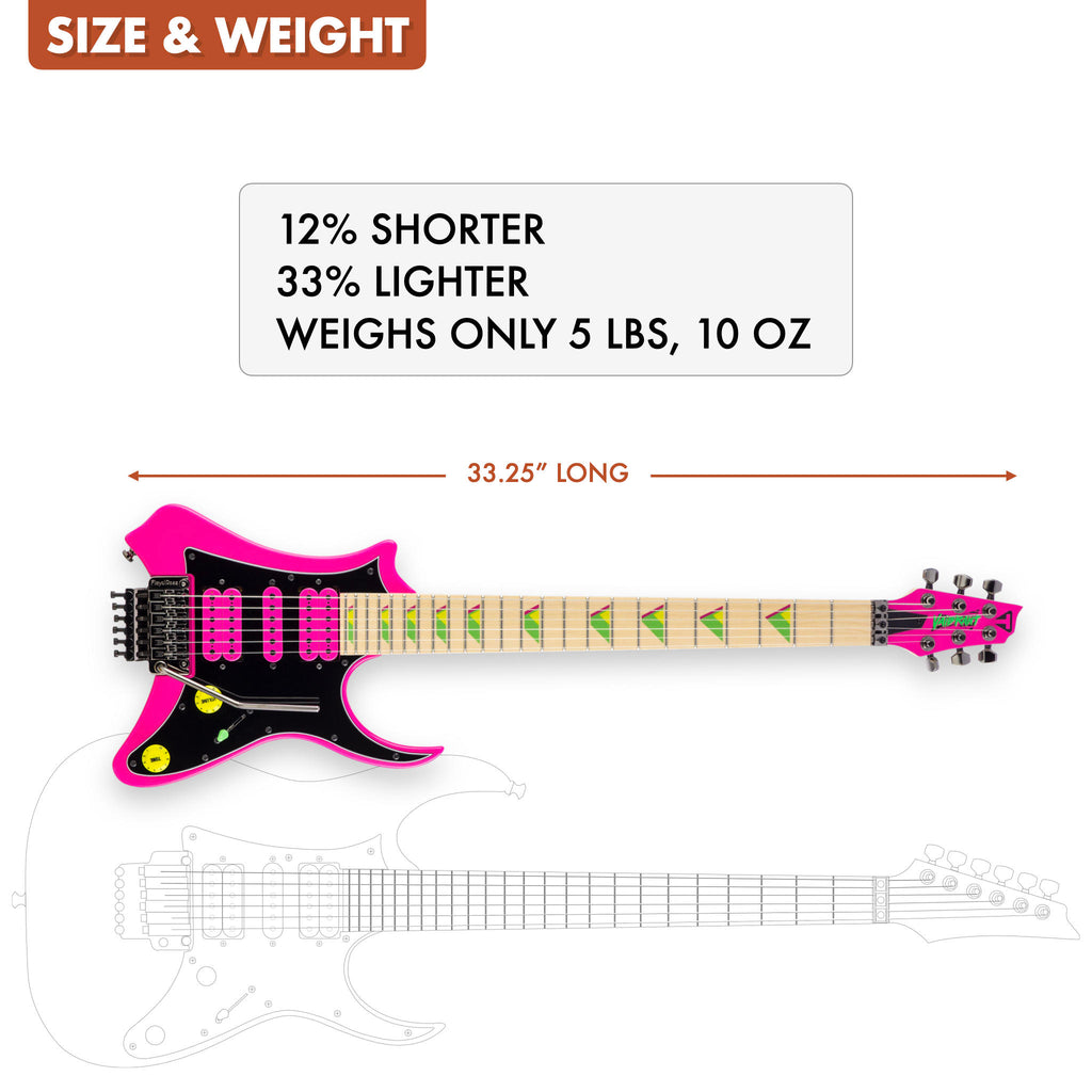 B-Stock Vaibrant® Deluxe V88X (Hot Pink)-Traveler Guitar®