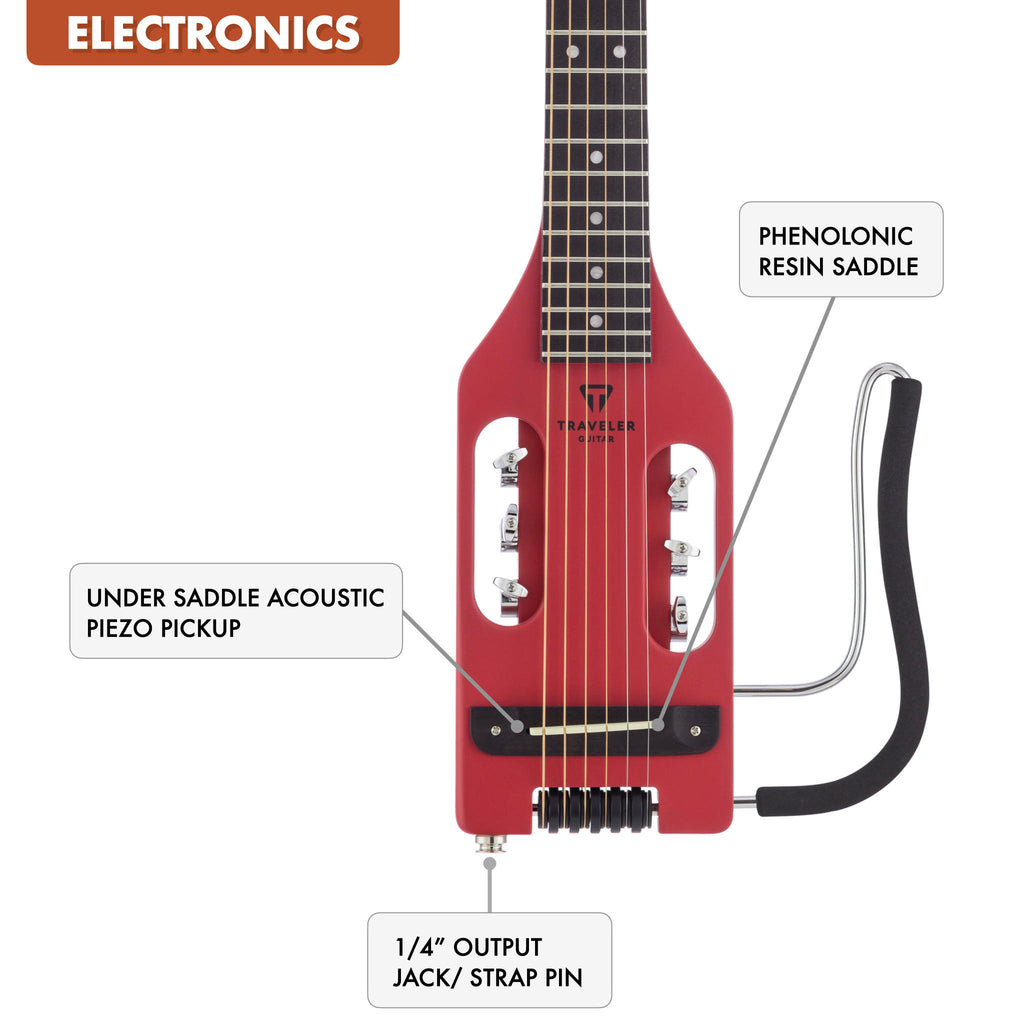 B-Stock Ultra-Light Acoustic (Vintage Red)-Traveler Guitar®