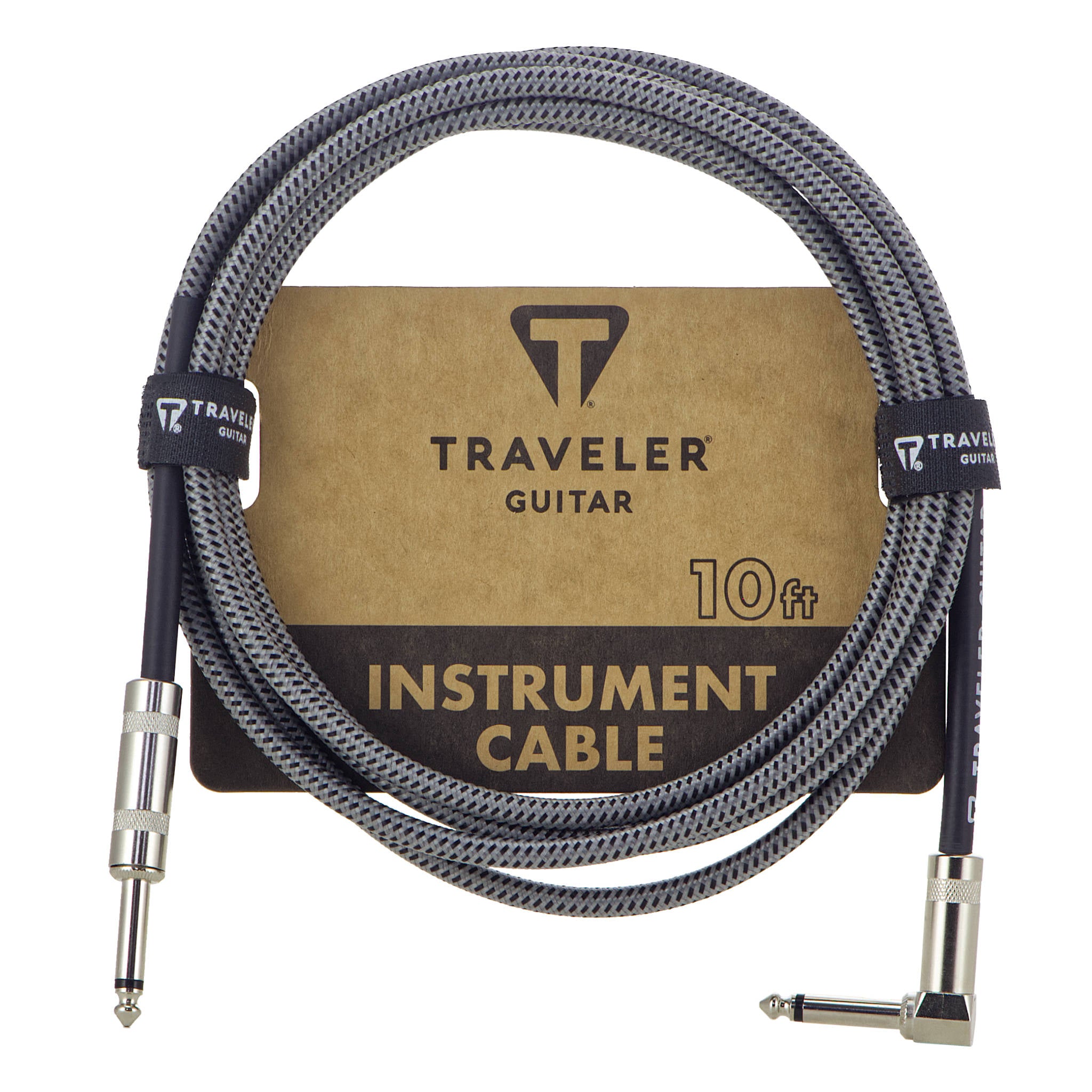 Traveler Guitar 10ft. Braided Instrument Cable-Silver-Traveler Guitar®