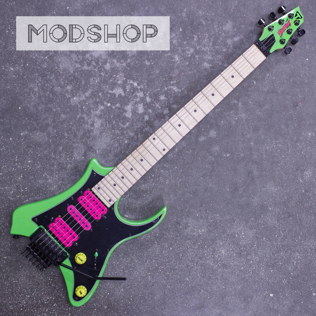 Vaibrant® Standard Mod Shop (Slime Green/ Deluxe Electronics)-Traveler Guitar®