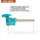 The Traveler Guitar® Speedster Hot Rod Deluxe is full-scale, meaning it has the same playable area as a standard guitar. 24.75" scale length neck.