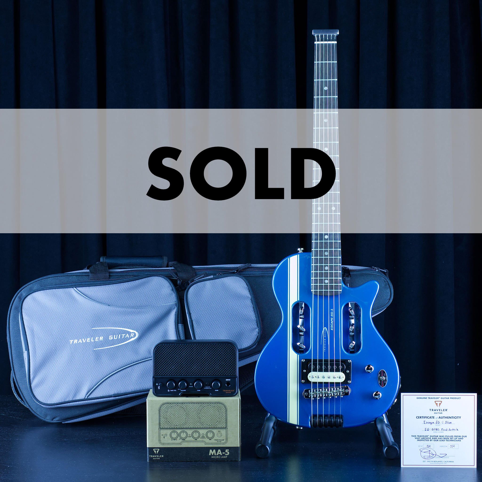 EG-1 (Blue with White Racing Stripe) front