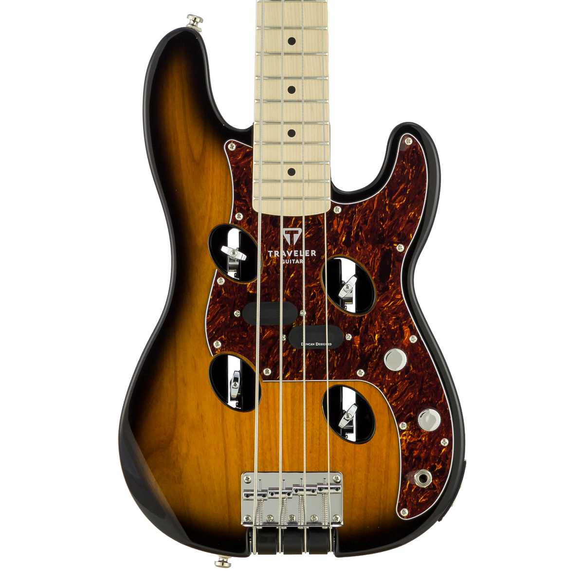 Traveler Guitar TB-4P Electric Bass Guitar (Sunburst & Maple)