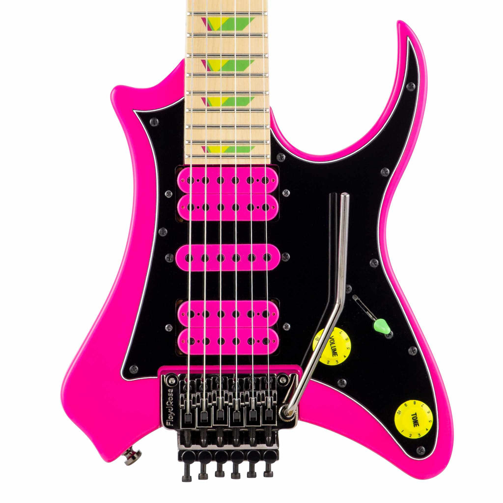 Traveler Guitar Vaibrant Deluxe V88X Electric Guitar (Hot Pink)