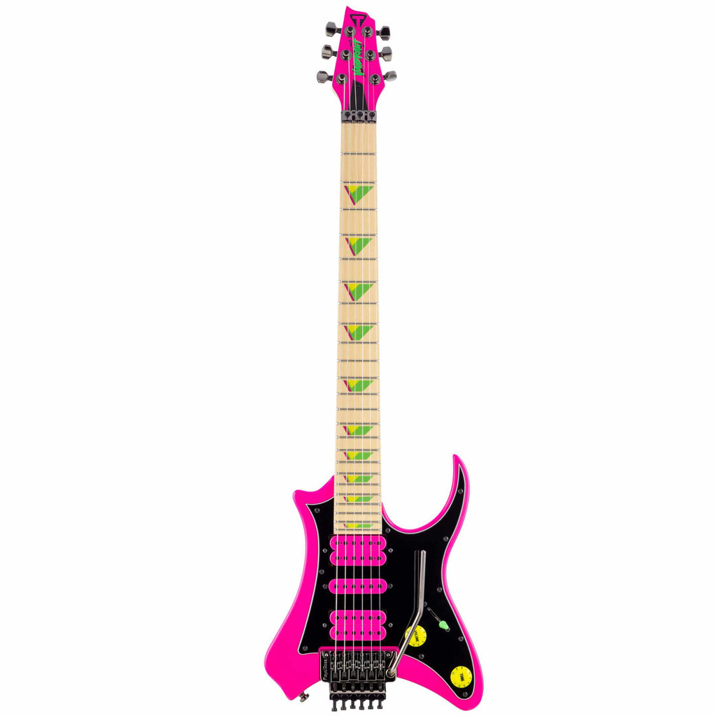 Vaibrant Deluxe V88X Electric Guitar (Hot Pink) front