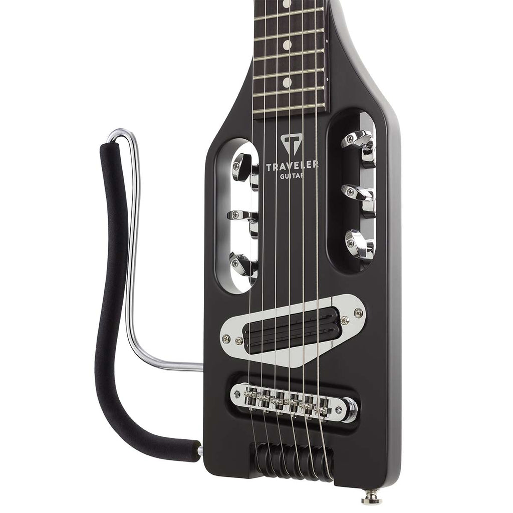 Ultra-Light Electric Left-Handed Guitar (Black Matte) front detail