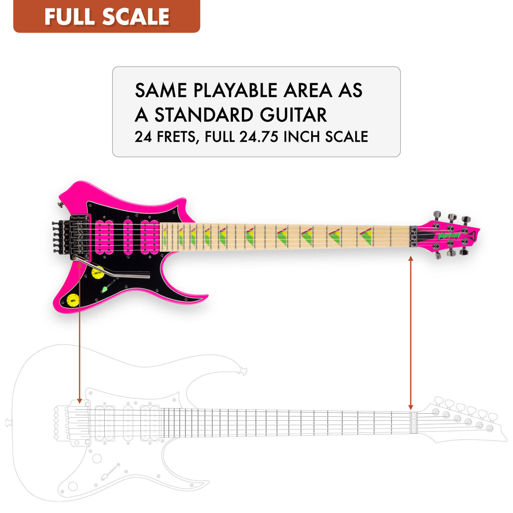 Vaibrant Deluxe V88X Electric Guitar (Hot Pink) feature 2