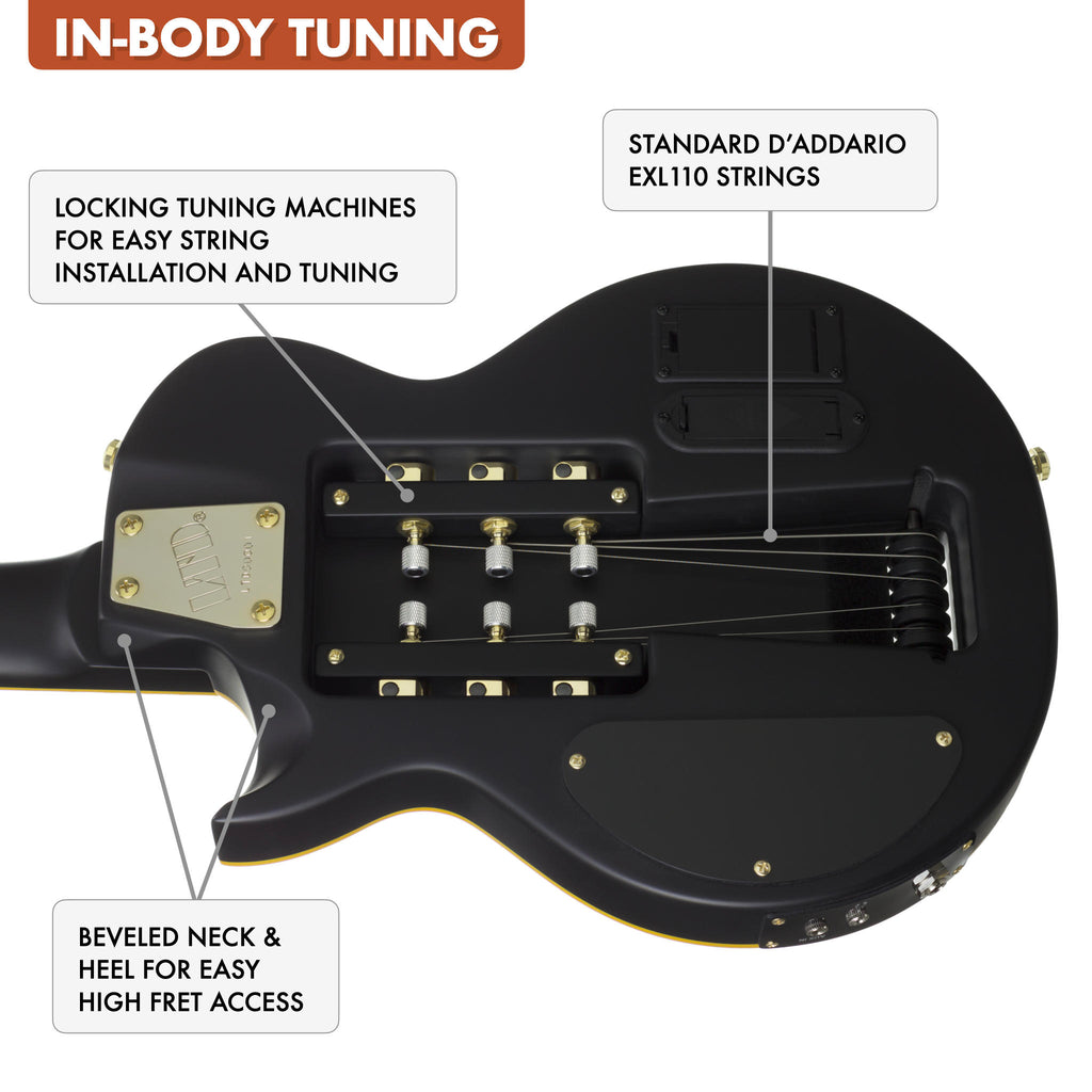 LTD EC-1 Electric Guitar (Vintage Black) features 4