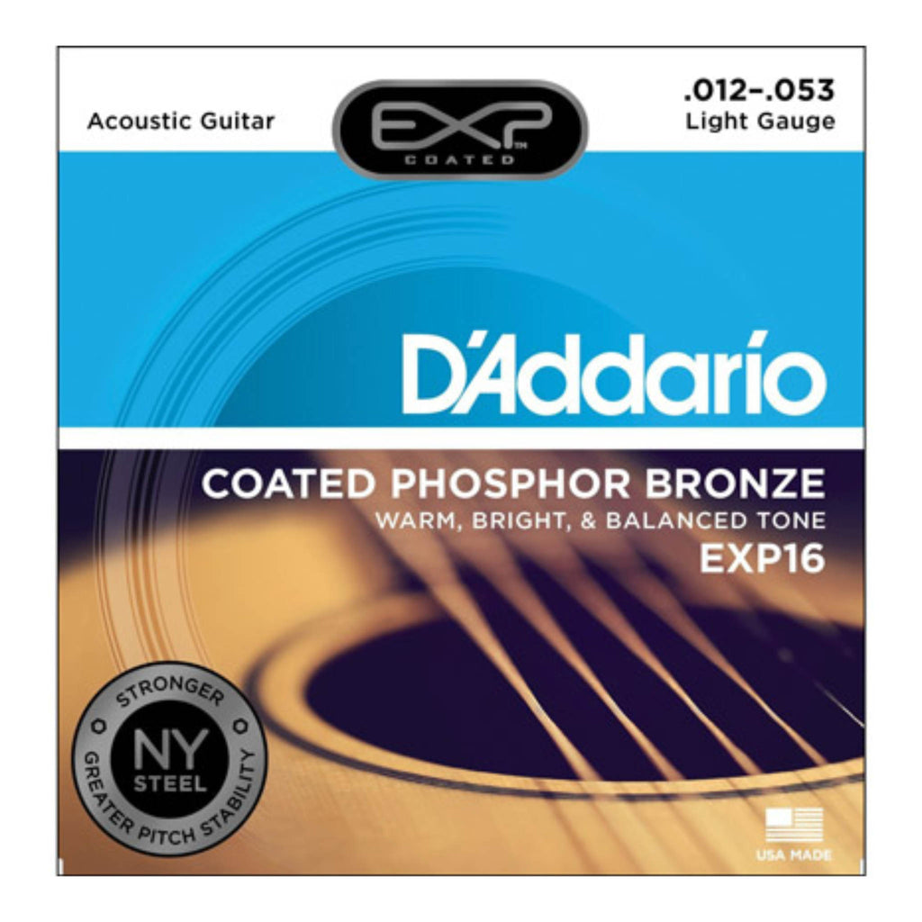 D'Addario EXP16 Coated Light Acoustic Strings