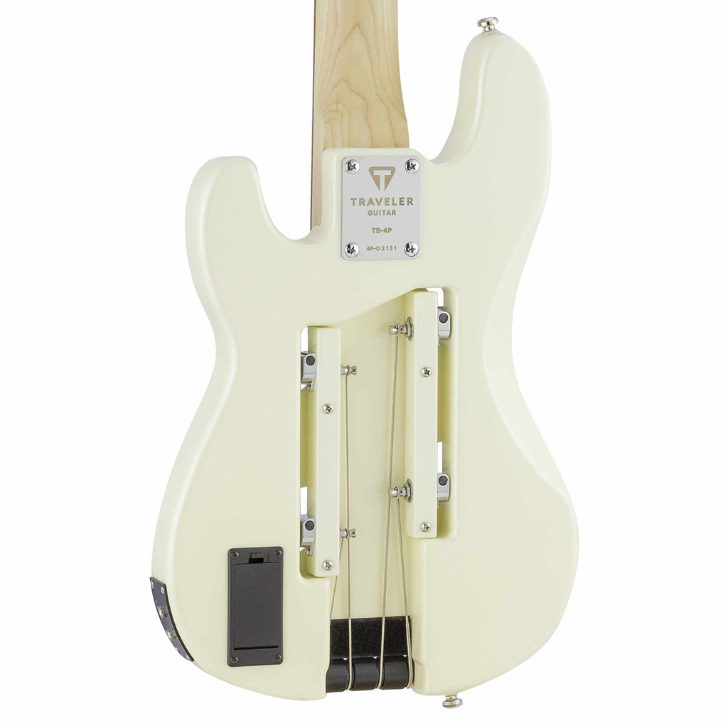 TB-4P Bass Electric Travel Bass (Pearl White) back detail