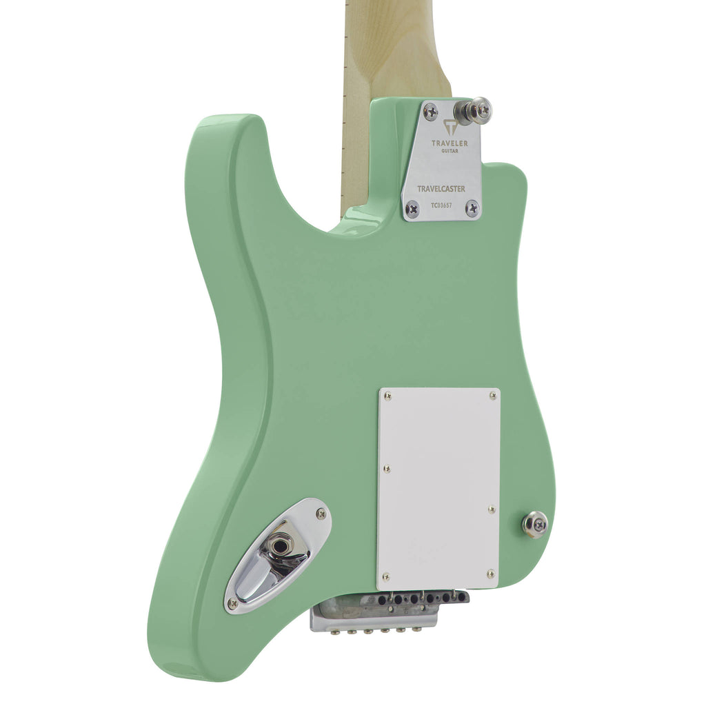 Travelcaster Deluxe Electric Guitar (Surf Green) back detail