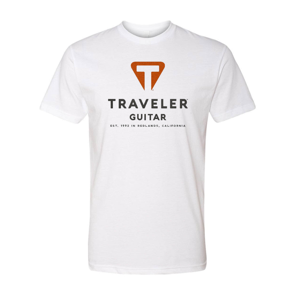 Traveler Guitar Origin Logo Tee (Front Logo, White)