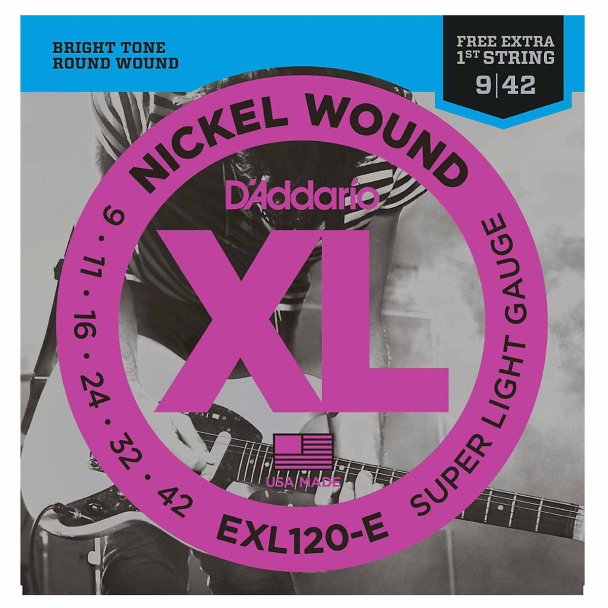 D'Addario EXL120 Super Light Electric Strings Traveler Guitar®